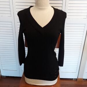 Black V-Neck Sweater